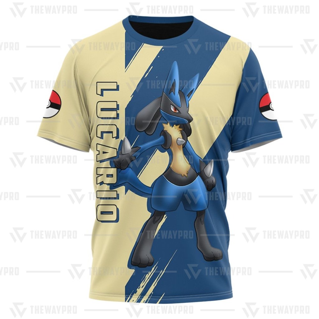 HOT Anime Pocket Monsters Lucario 3D T Shirt