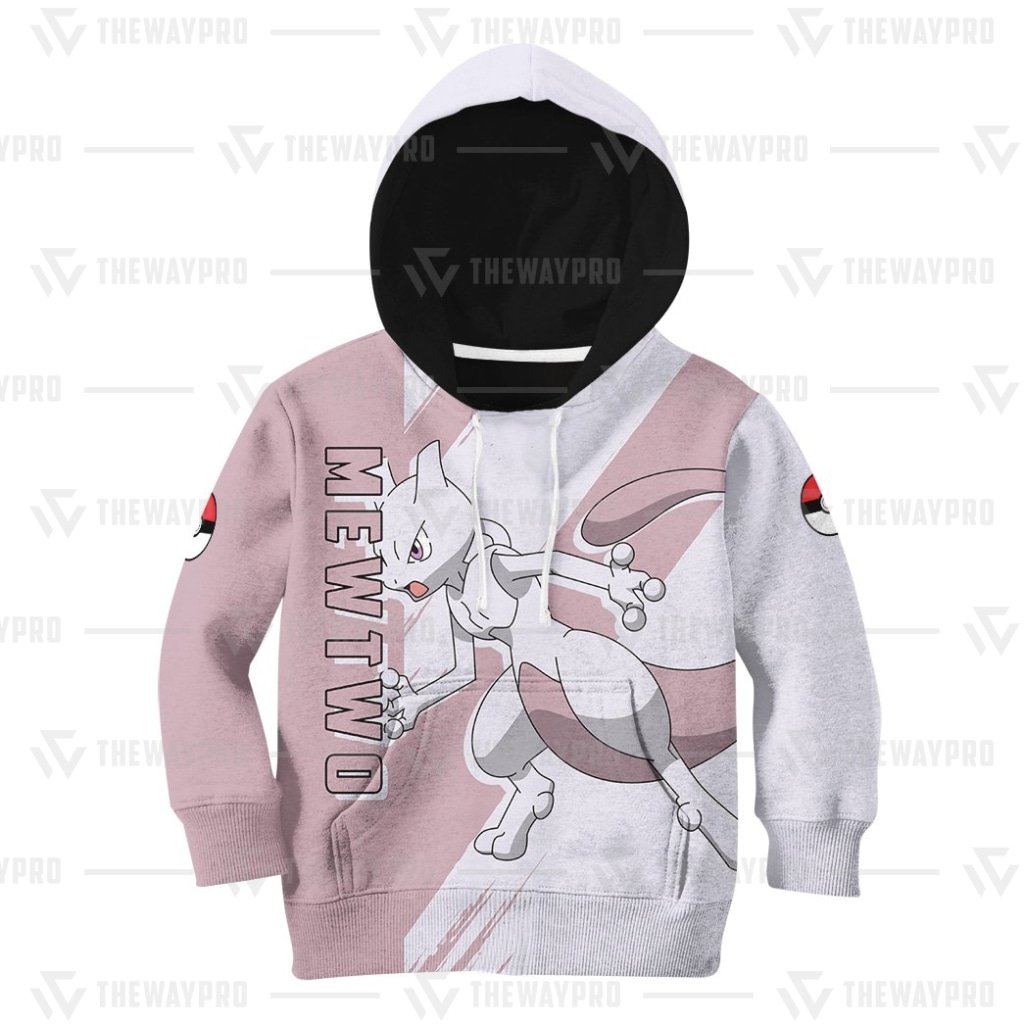 HOT Anime Pocket Monsters Mewtwo Kid Hoodie