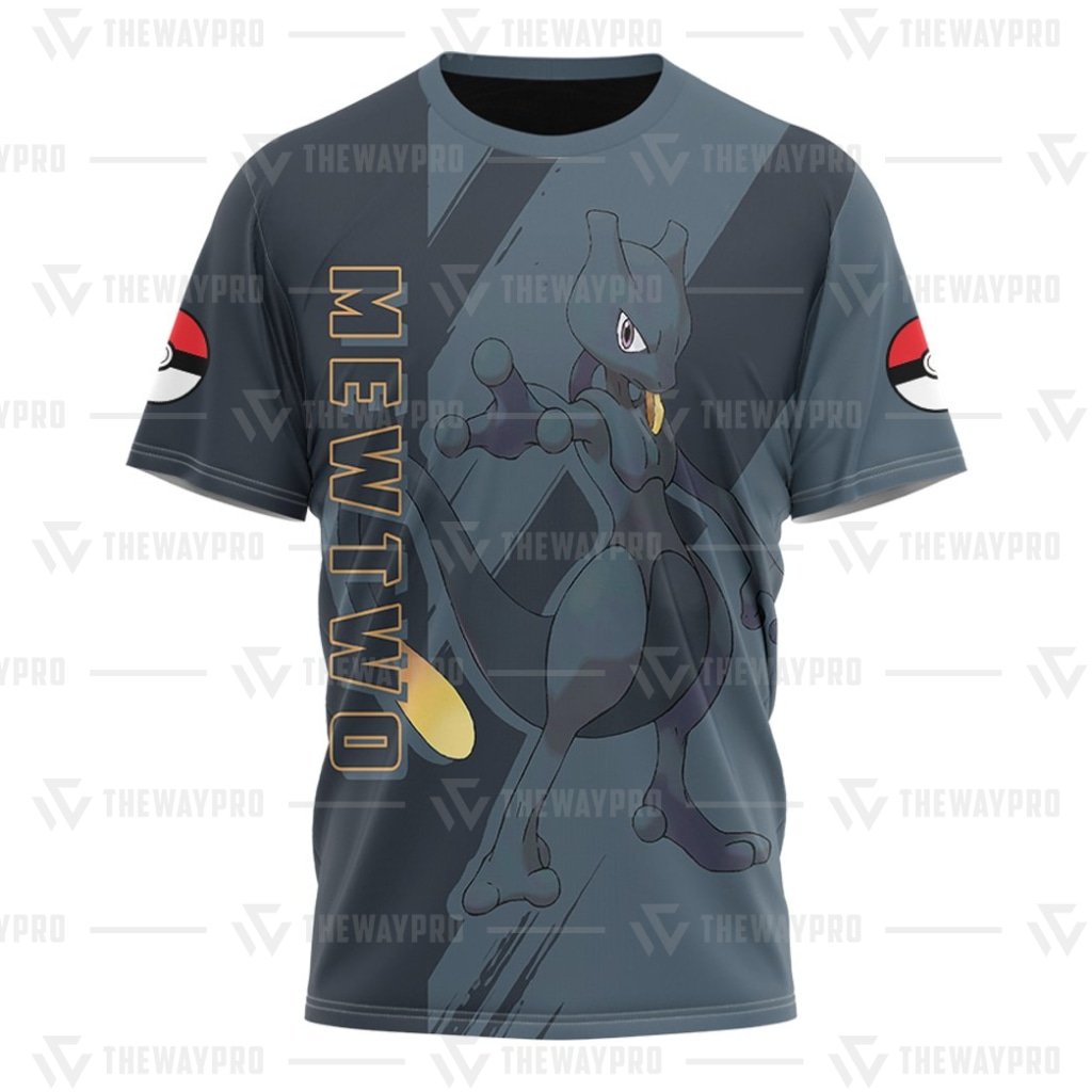 HOT Anime Pocket Monsters Shadow Mewtwo 3D T-Shirt 4 HOT Anime Pocket Monsters Shadow Mewtwo 3D T Shirt
