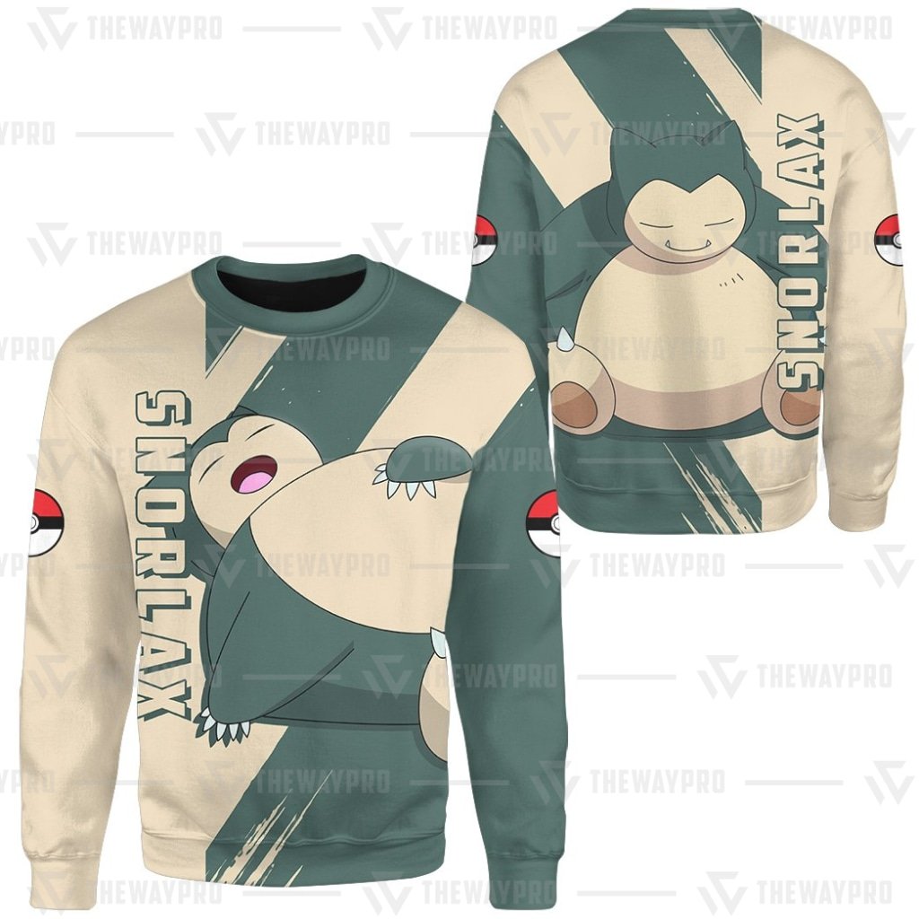 HOT Anime Pocket Monsters Snorlax Merry Christmas Sweater 2 HOT Anime Pocket Monsters Snorlax Merry Christmas Sweater 1