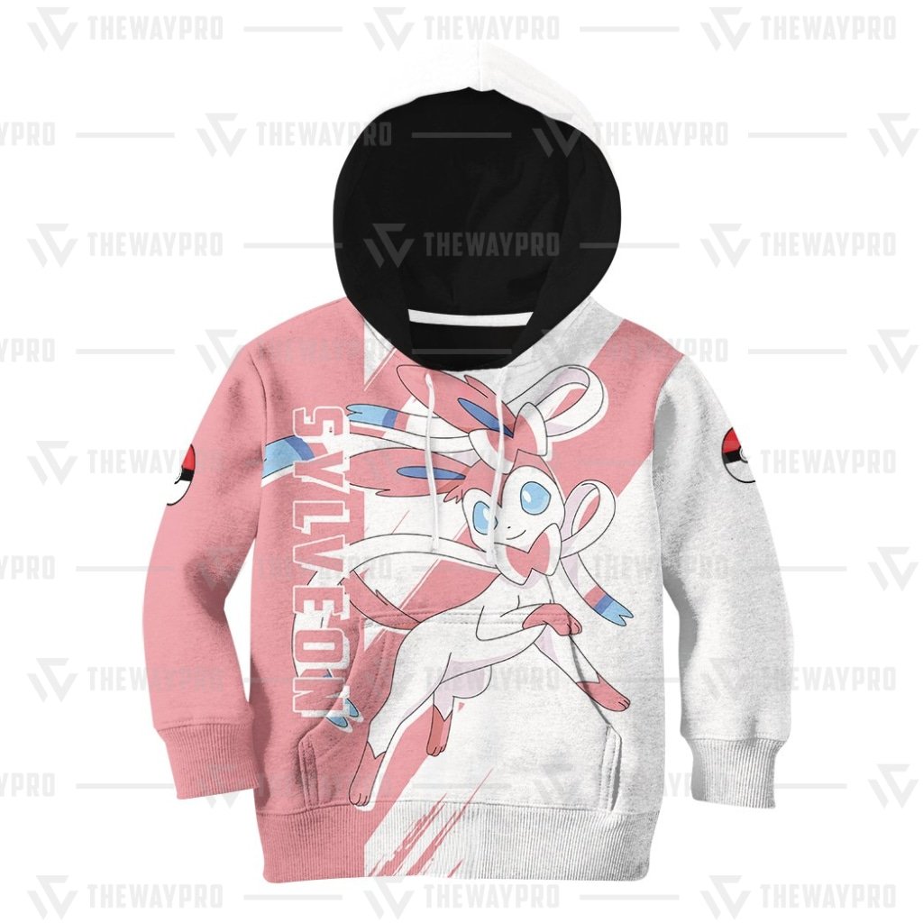 HOT Anime Pocket Monsters Sylveon Kid Hoodie 9 HOT Anime Pocket Monsters Sylveon Kid Hoodie