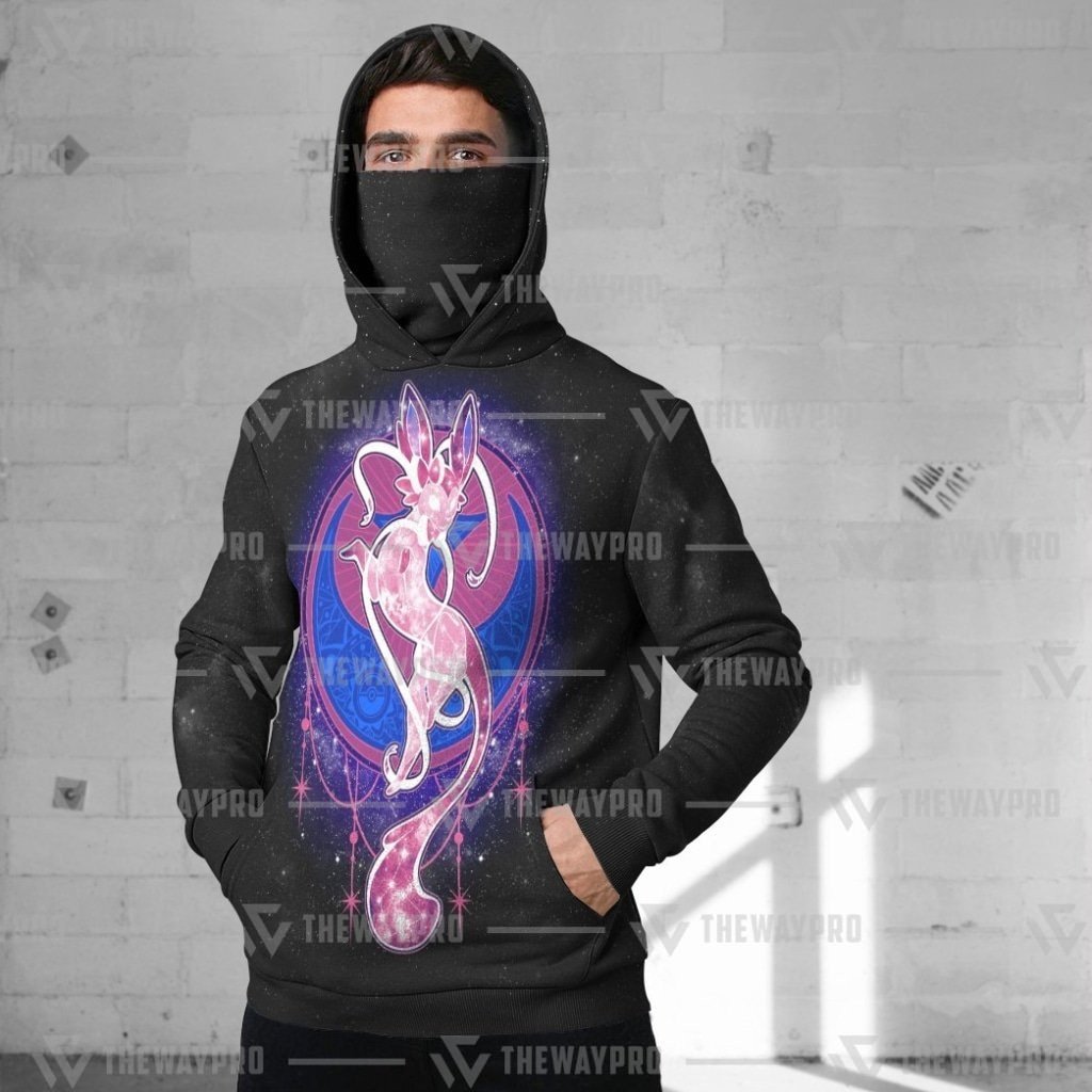 HOT Anime Pocket Monsters Sylveon Starry Snood 3D Hoodie 10 HOT Anime Pocket Monsters Sylveon Starry Snood 3D Hoodie