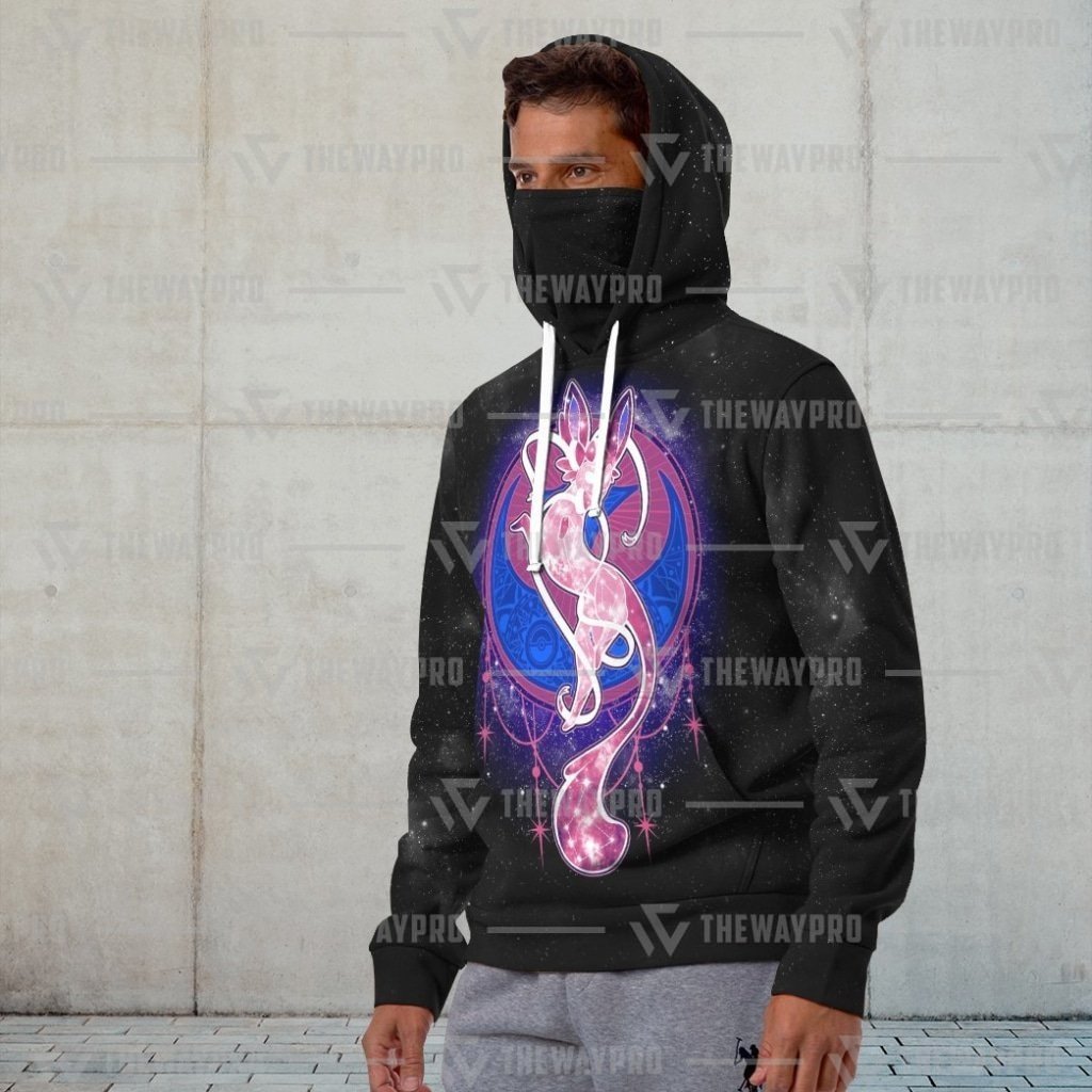 HOT Anime Pocket Monsters Sylveon Starry Snood 3D Hoodie 2 HOT Anime Pocket Monsters Sylveon Starry Snood 3D Hoodie 1