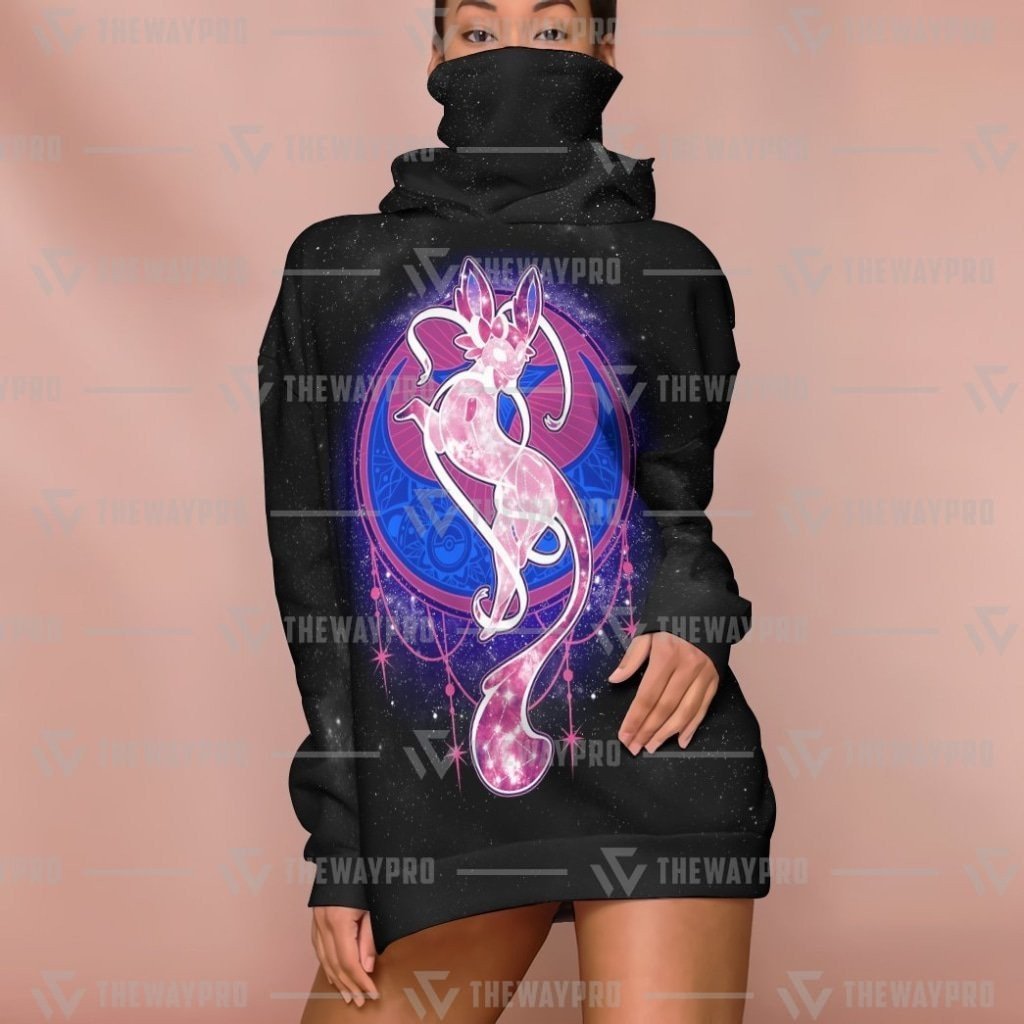 HOT Anime Pocket Monsters Sylveon Starry Snood 3D Hoodie 3 HOT Anime Pocket Monsters Sylveon Starry Snood 3D Hoodie 1 2