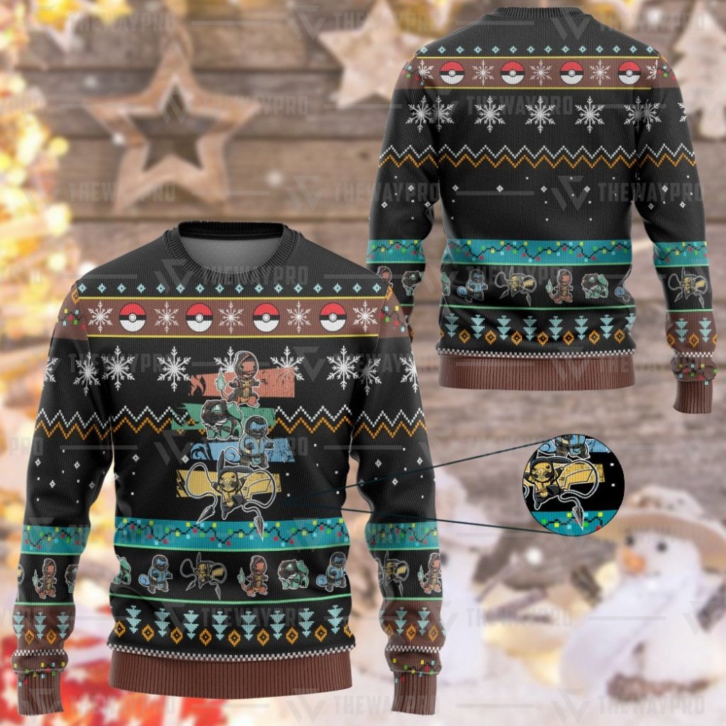 HOT Anime Pocket Monsters TNMT Merry Christmas Sweater