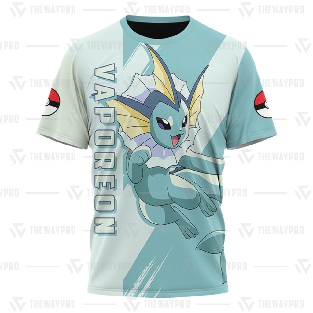 HOT Anime Pocket Monsters Vaporeon 3D T Shirt