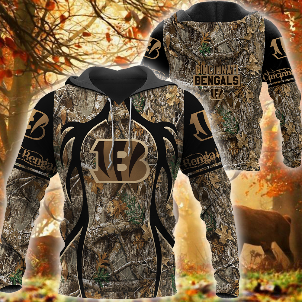 NFL Cincinnati Bengals Hunting 3d shirt, hoodie 18 HOT Cincinnati Bengals Hunting NFL shirt hoodie