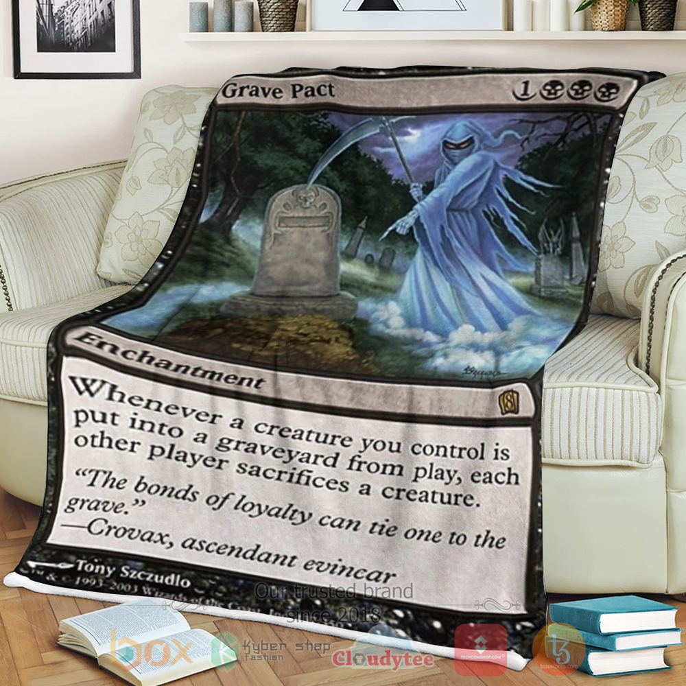 HOT Game Magic The Gathering 8th Edition Grave Pact Blanket
