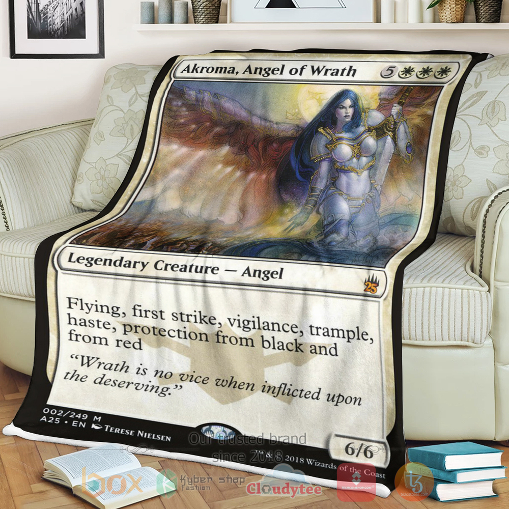 HOT Game Magic The Gathering Akroma, Angel of Wrath Sherpa Blanket 2 HOT Game Magic The Gathering Akroma Angel of Wrath Sherpa Blanket
