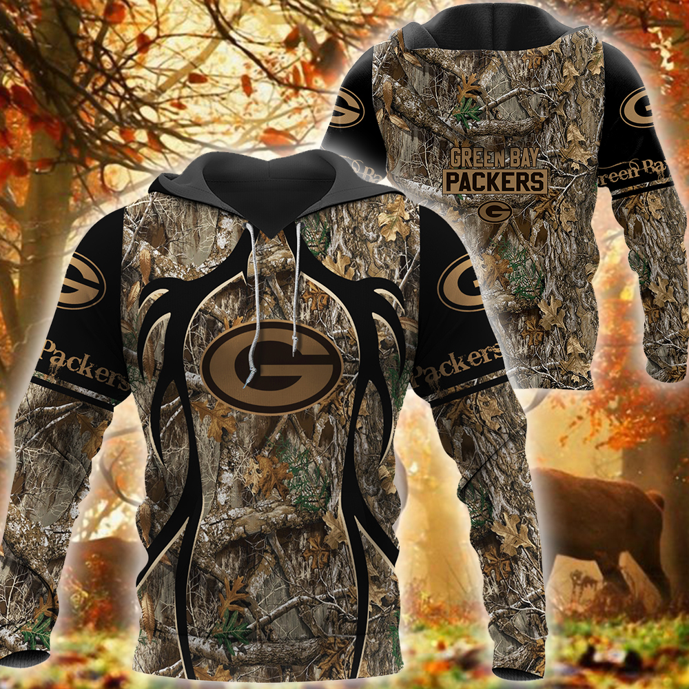 NFL Green Bay Packers Camo hunting 3d shirt, hoodie 2 HOT Green Bay Packers Camo hunting NFL shirt hoodie 1