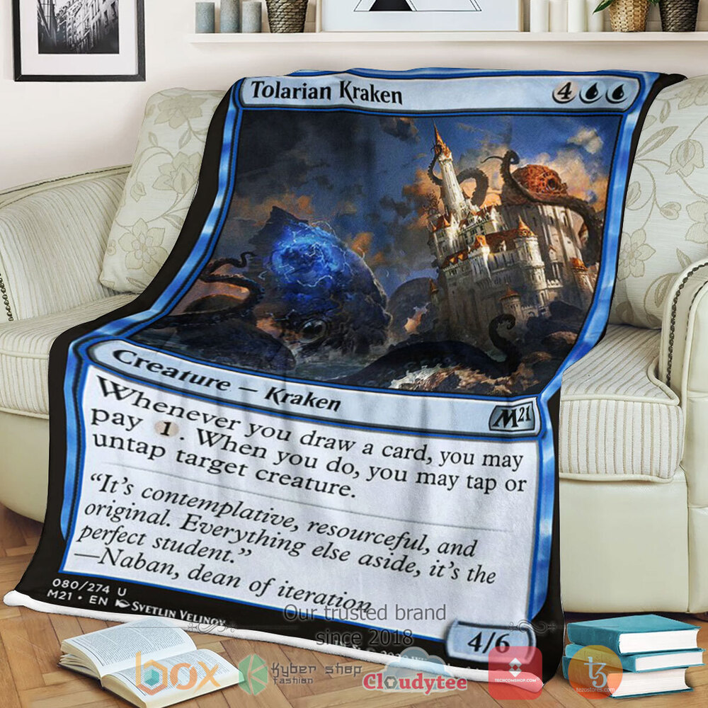 HOT Magic The Gathering Game 80 Tolarian Kraken Blanket 2 HOT Magic The Gathering Game 80 Tolarian Kraken Blanket