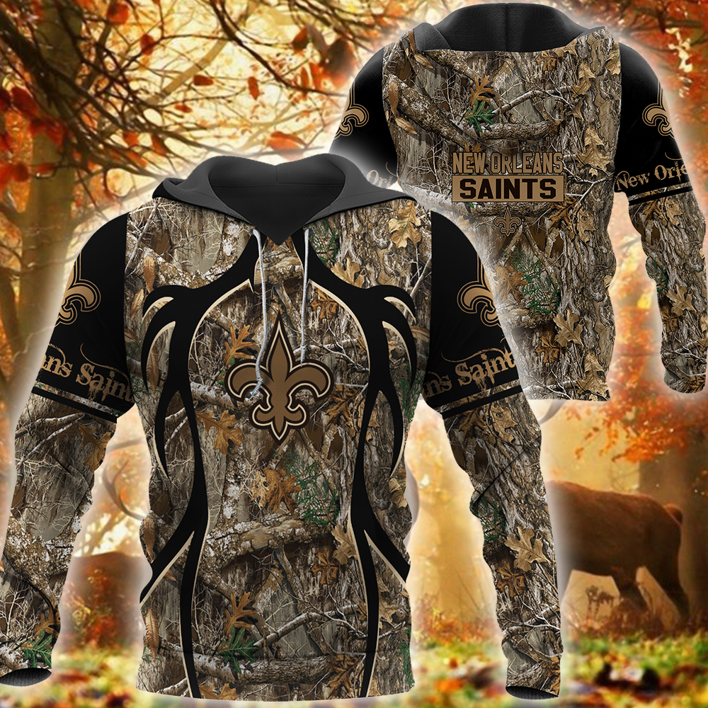 HOT New Orleans Saints Hunting Camo NFL shirt hoodie