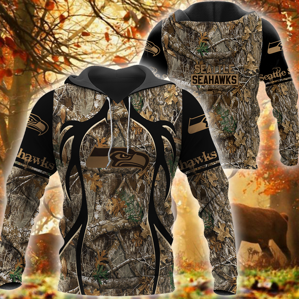HOT Seattle Seahawks Camo Hunting NFL shirt hoodie