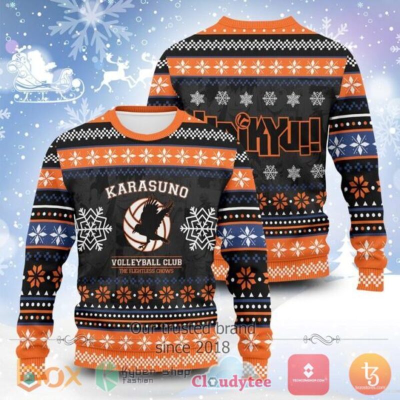 BEST Haikyuu Karasuno Club Xmas Sweater 13 Haikyuu Karasuno Club Sweater Xmas