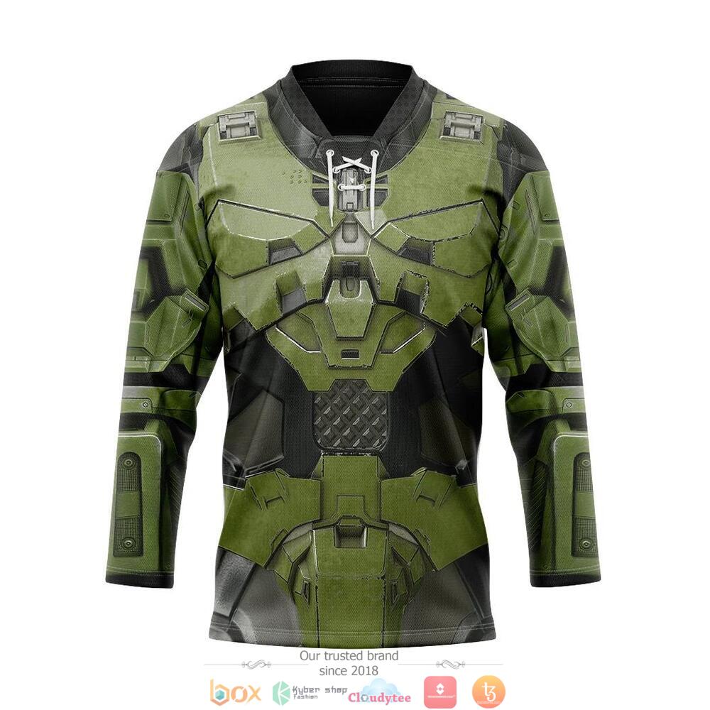 Master Chief Halo Infinite hockey jersey 6 Halo Infinite Master Chief hockey jersey