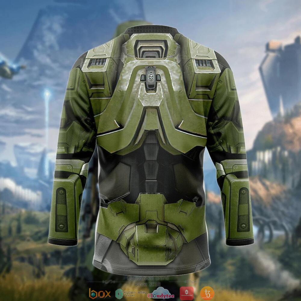 Master Chief Halo Infinite hockey jersey 3 Halo Infinite Master Chief hockey jersey 1 2
