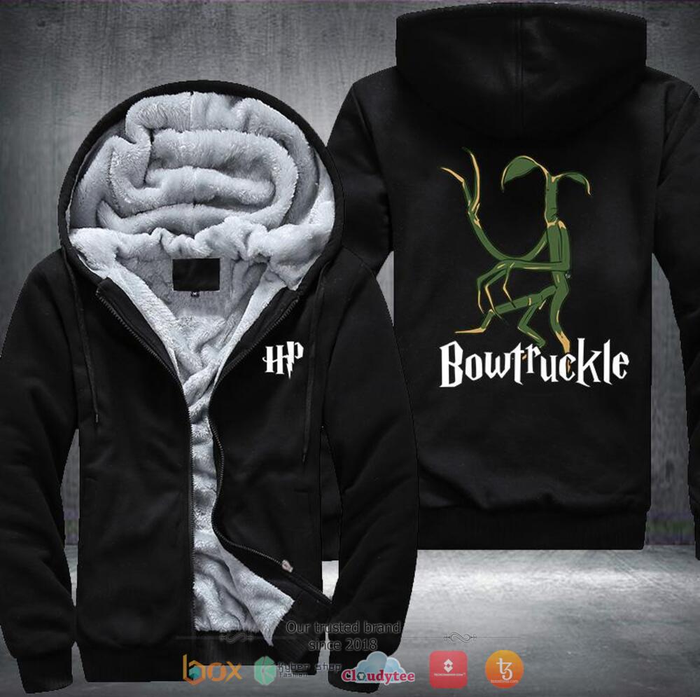 Bowtruckle Harry Potter Fleece hoodie 2 Harry Potter Bowtruckle crest Fleece hoodie 1