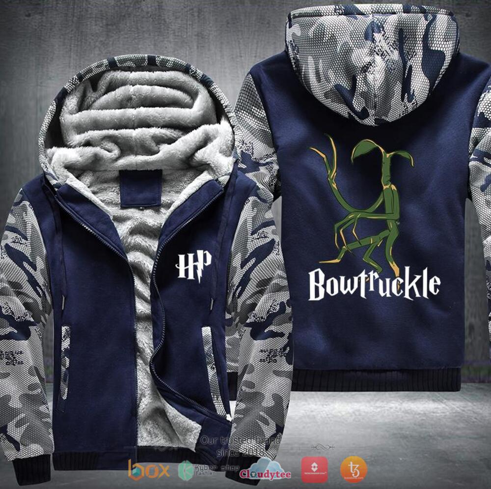 Bowtruckle Harry Potter Fleece hoodie 3 Harry Potter Bowtruckle crest Fleece hoodie 1 2