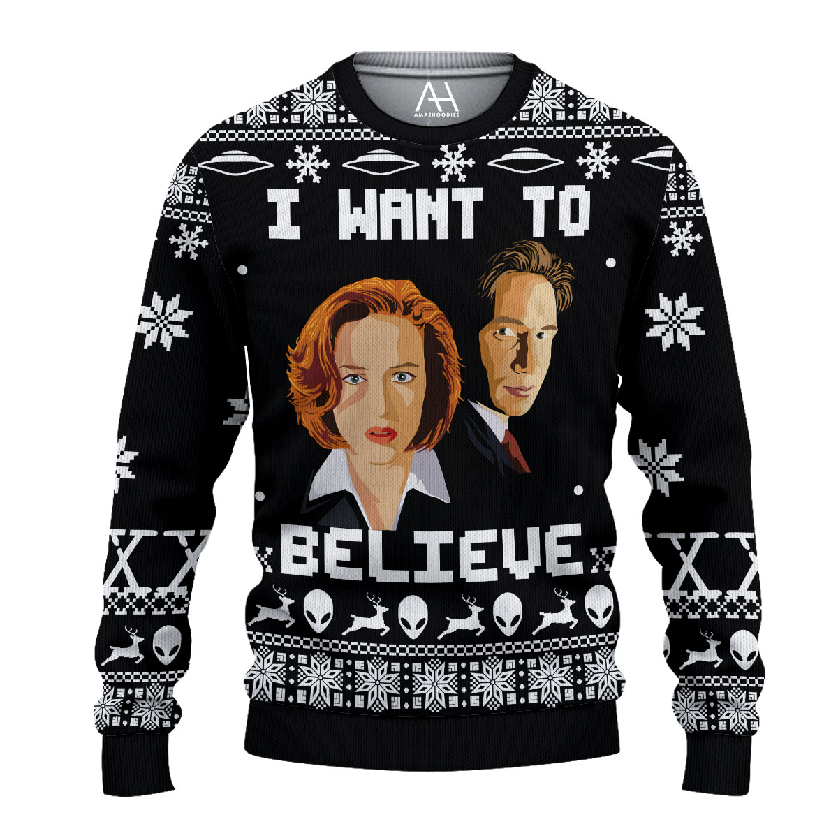 BEST I Want To Believe 3D All Over Printed Christmas Sweater 5 I Want To Believe 3D All Over Printed Christmas Sweater