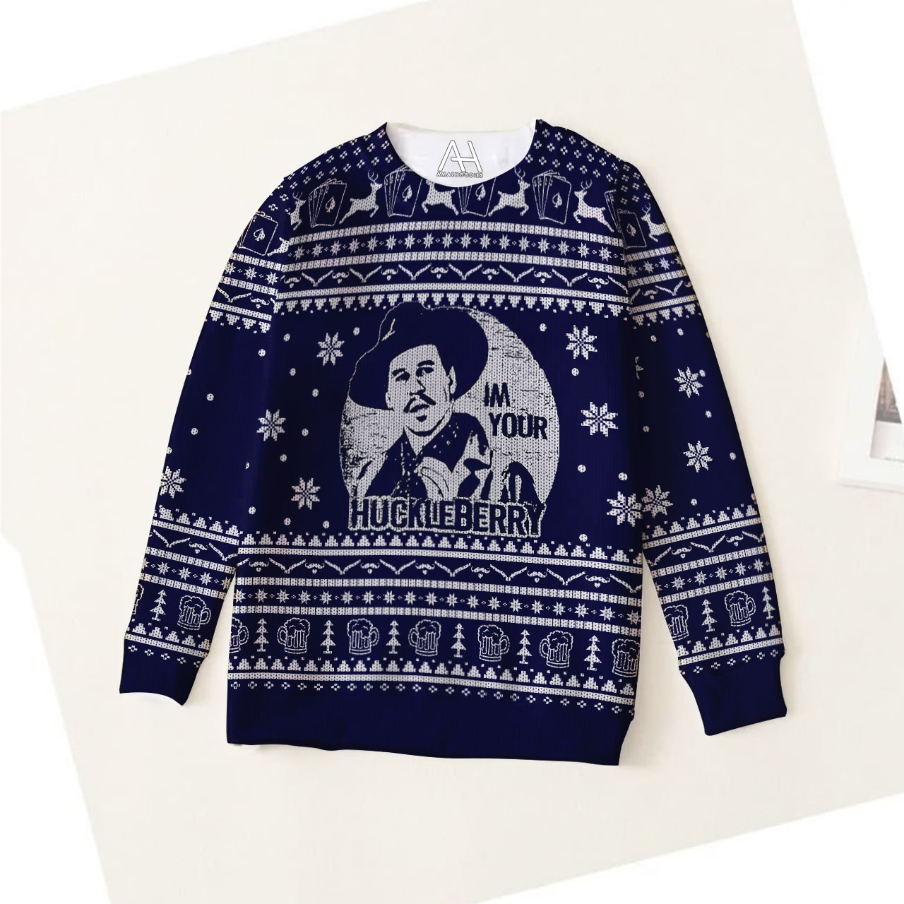 BEST Im Your Huckleberry Meme 3D All Over Printed Christmas Sweater 2 Im Your Huckleberry Meme 3D All Over Printed Christmas Sweater 1
