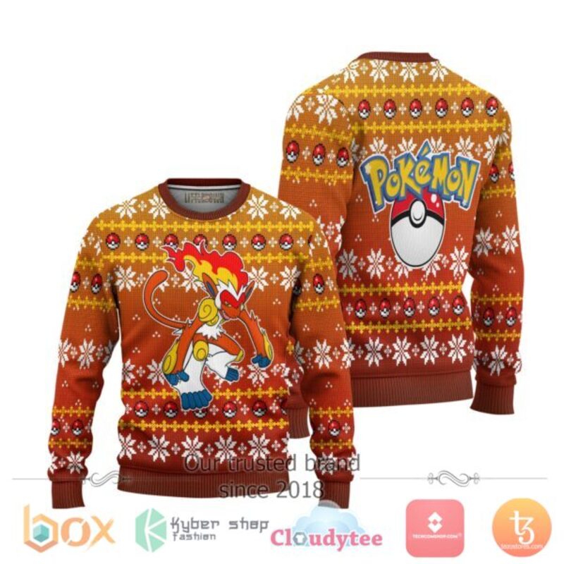 BEST Infernape Pokemon Anime Xmas Sweater 2 Infernape Pokemon Anime Christmas Sweater