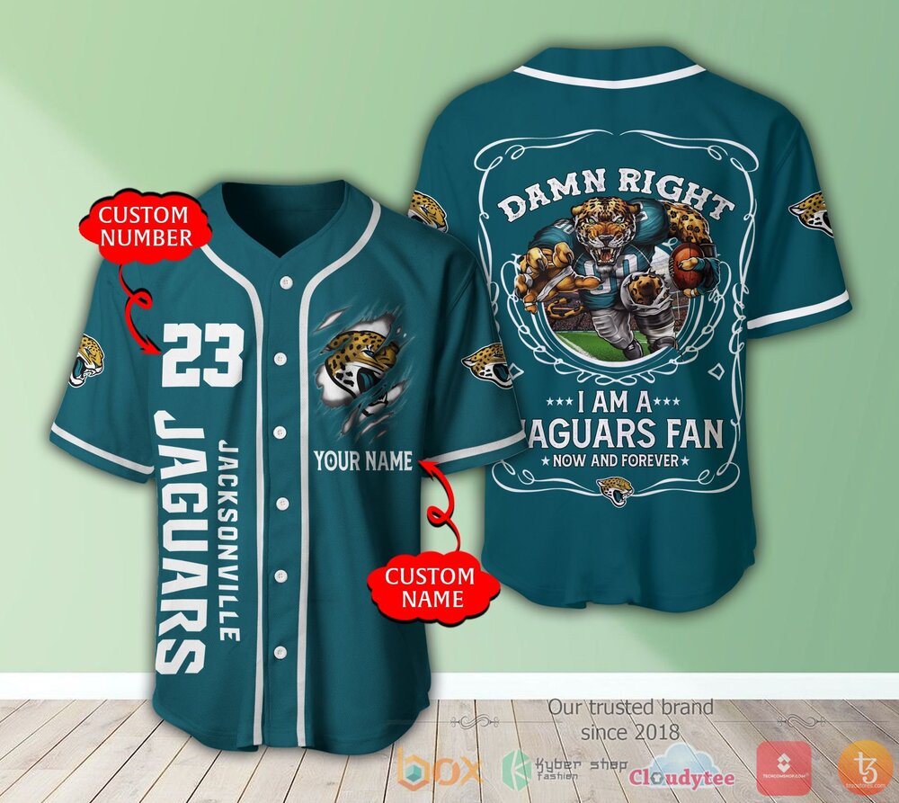 Jacksonville Jaguars NFL 3D Personalized Baseball Jersey Shirt