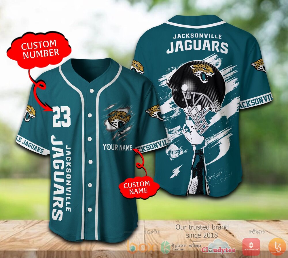 HOT Personalized Jacksonville Jaguars National Football League Custom Baseball Jersey Shirt 3 Jacksonville Jaguars NFL Personalized Baseball Jersey Shirt