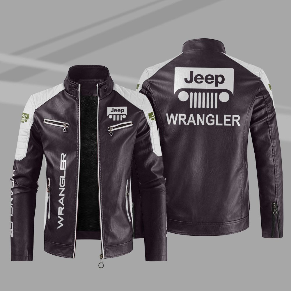 Jeep Wrangler Car Motor Block Leather Jacket 5 Jeep Wrangler Car Motor Block Leather Jacket 1 2 3 4