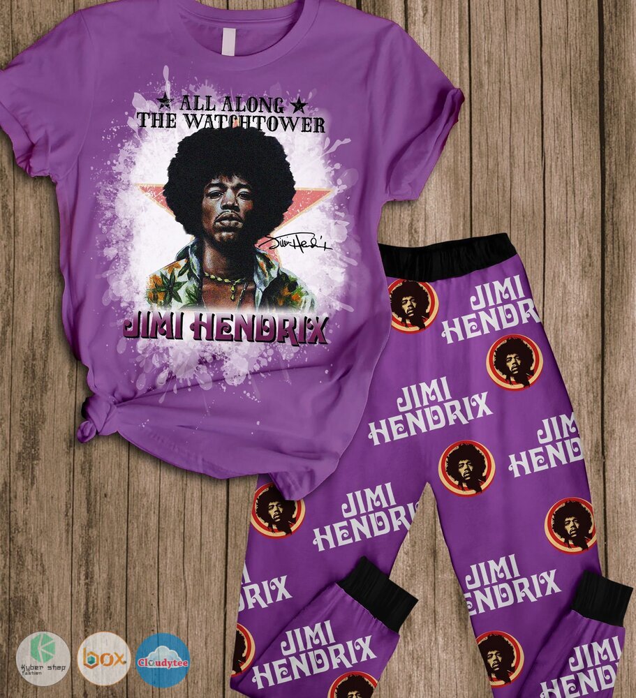 Jimi Hendrix All along the watchtower long sleeves Pajamas Set