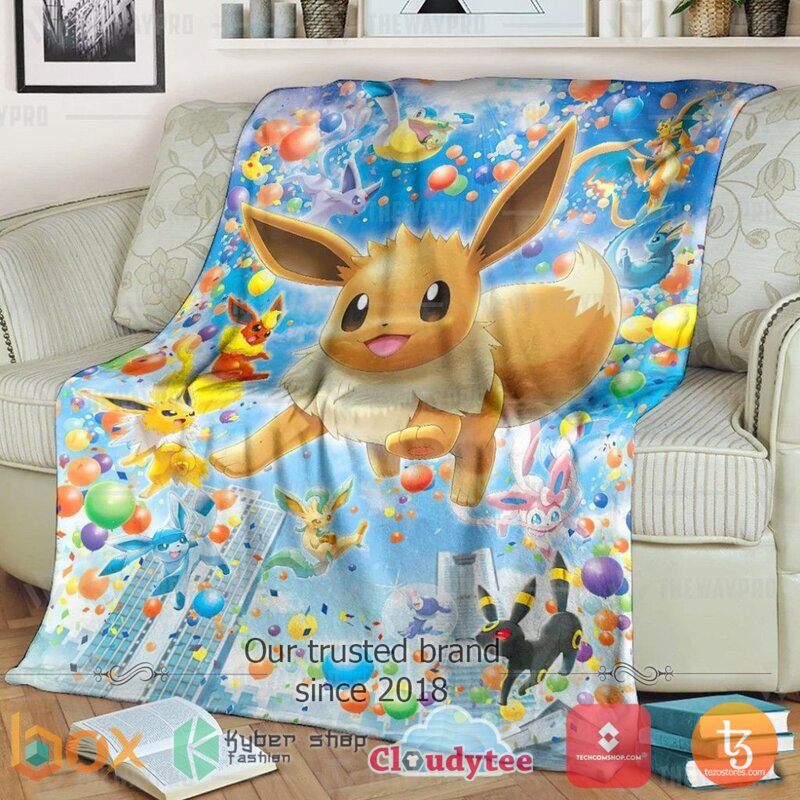 Pokemon Eevee Evolution Blanket