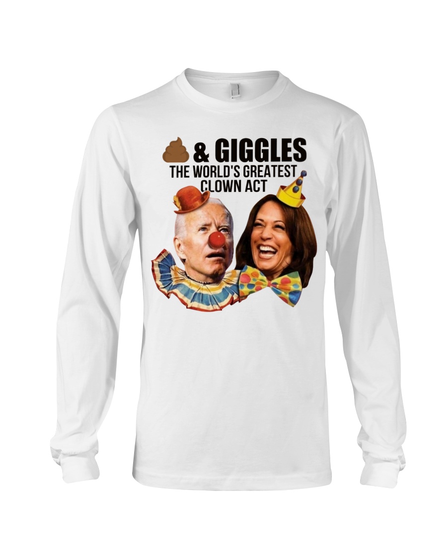 Joe Biden Kamala Harris Shits and giggles The world's Greatest Clown act jersey shirt, hoodie 4 Joe Biden Kamala Harris Shits and giggles The worlds Greatest Clown act shirt hoodie 5