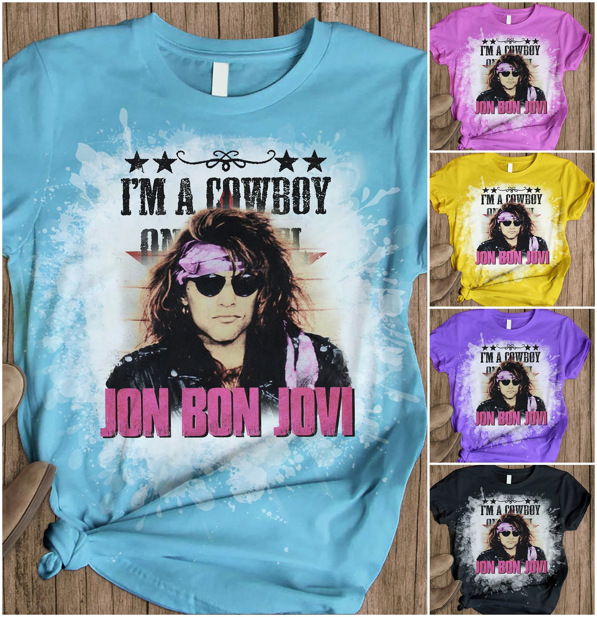 I'm a cowboy Jon Bon Jovi 3d T Shirt 11 Jon Bon Jovi Im a cowboy 3d T Shirt