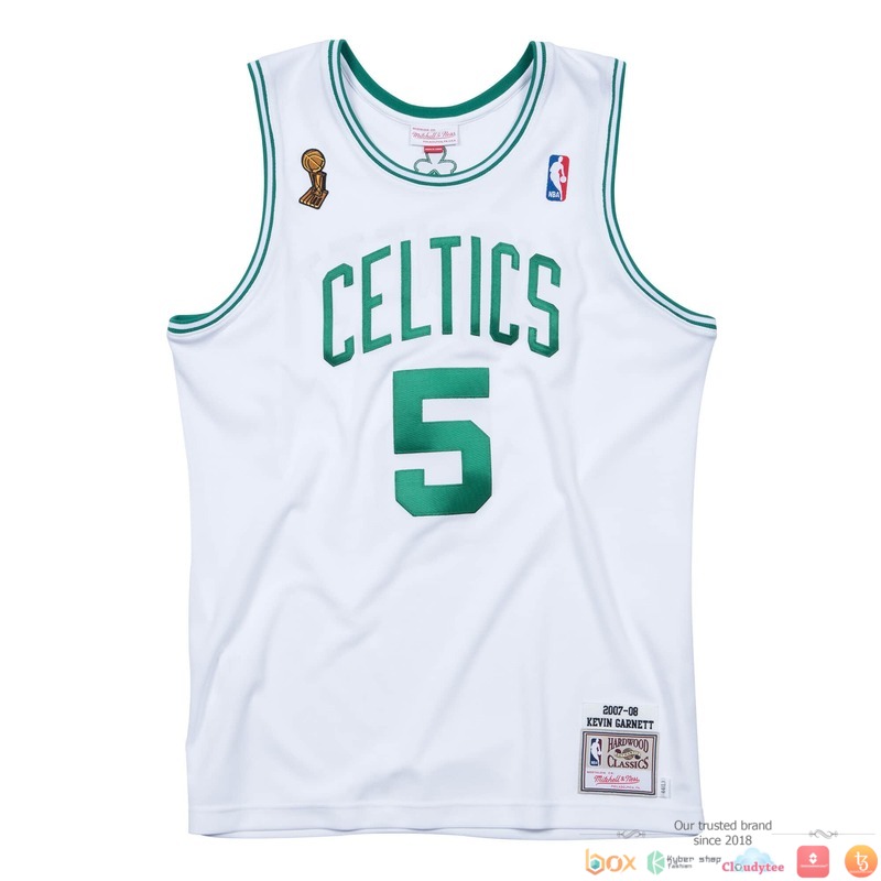 Kevin Garnett 5 2007-2008 Boston Celtics Basketball Jersey 2 Kevin Garnett 5 2007 2008 Boston Celtics NBA Basketball Jersey 1