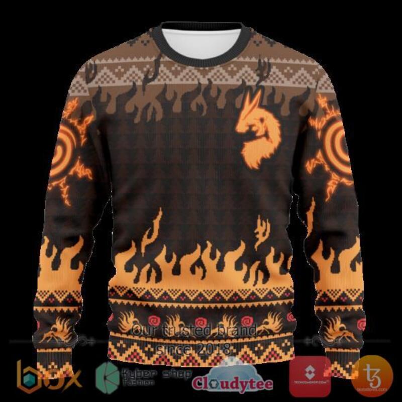 BEST Kurama Naruto Anime Christmas Sweater 2 Kurama Naruto Anime Sweater Christmas 1