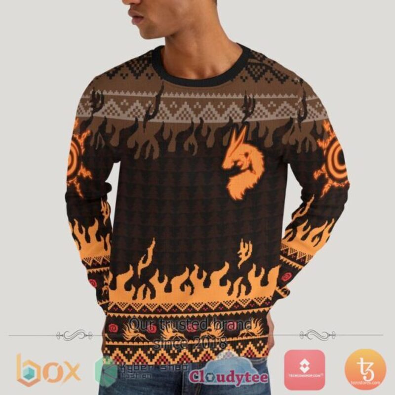 BEST Kurama Naruto Anime Christmas Sweater 4 Kurama Naruto Anime Sweater Christmas 1 2 3