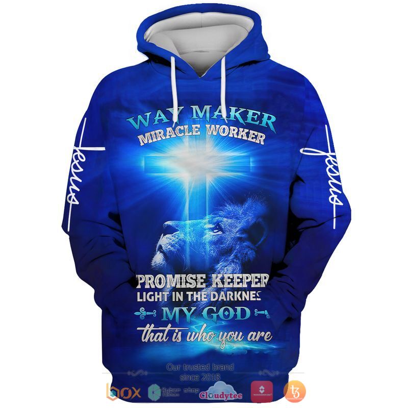 Lion Cross Way Maker Miracle Worker jersey shirt, hoodie 4 Lion Cross Way Maker Miracle Worker 3D shirt hoodie 1 2 3