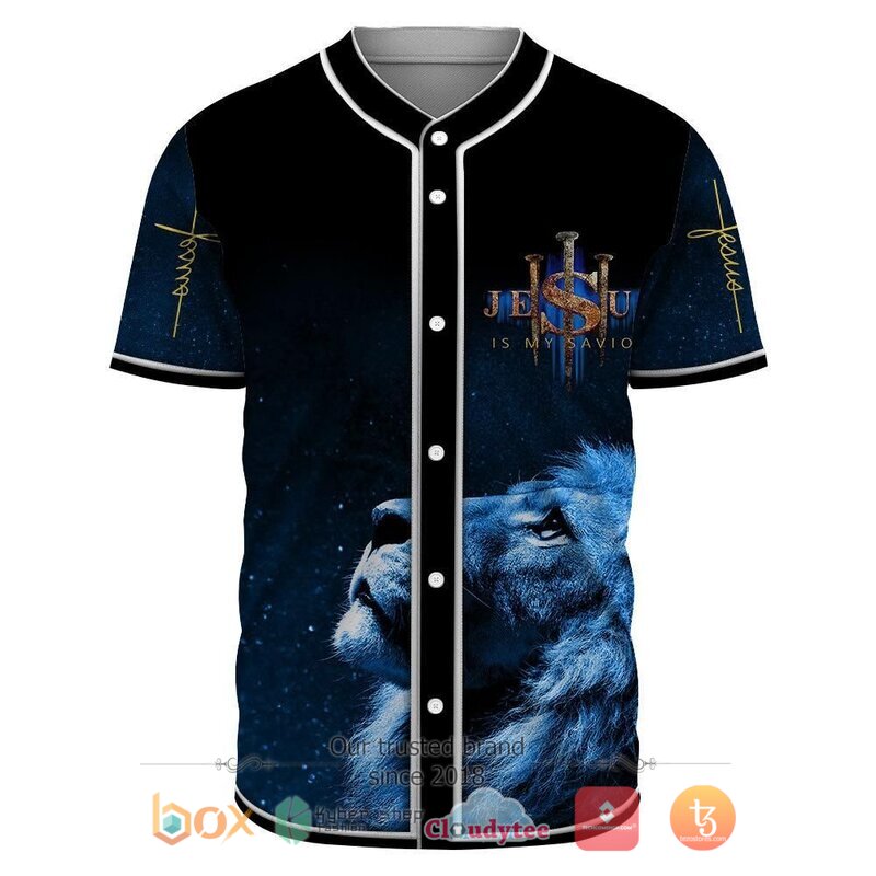 Lion Jesus Is My Savior Baseball Jersey