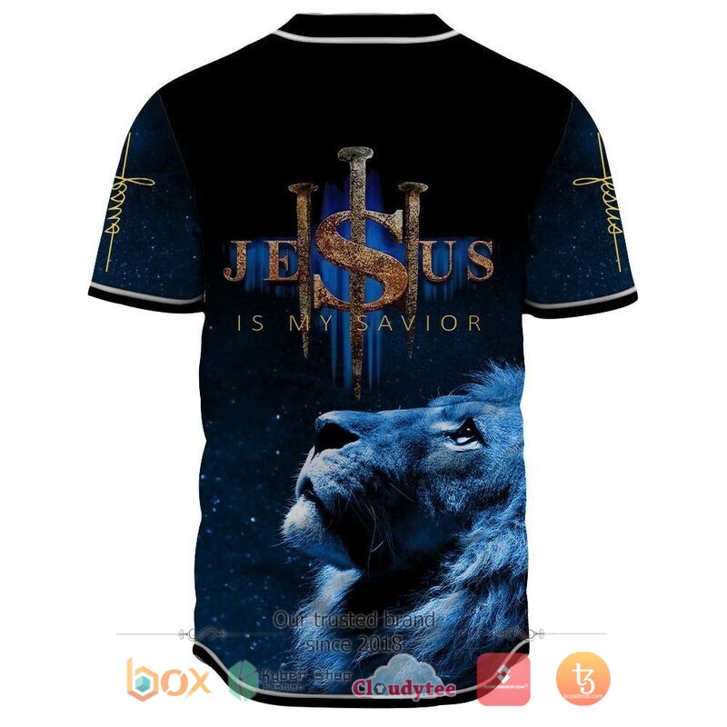 Lion Jesus Is My Savior Baseball Jersey 2 Lion Jesus Is My Savior Baseball Jersey 1