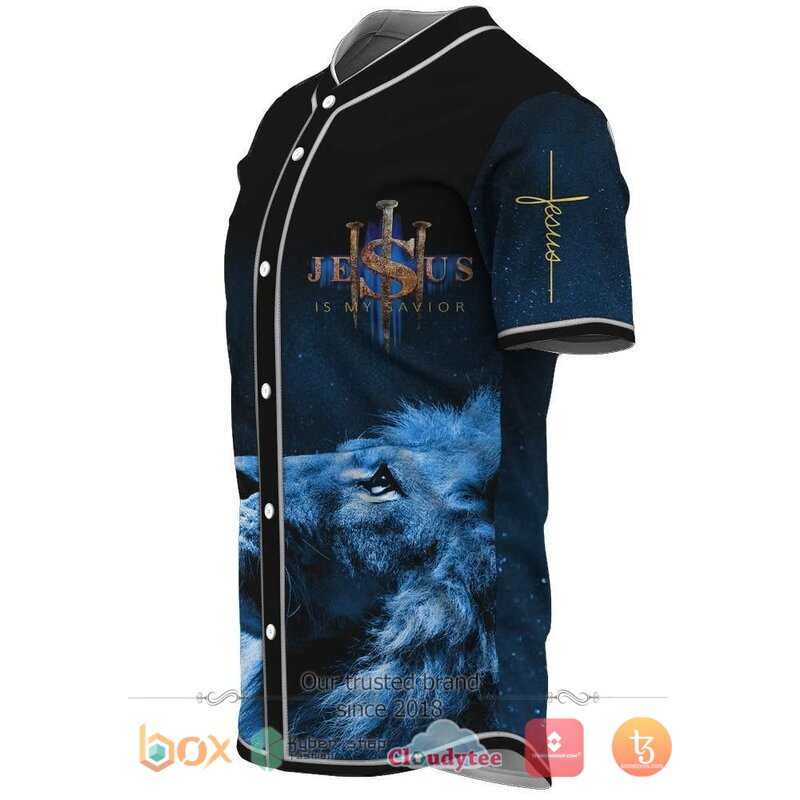 Lion Jesus Is My Savior Baseball Jersey 3 Lion Jesus Is My Savior Baseball Jersey 1 2