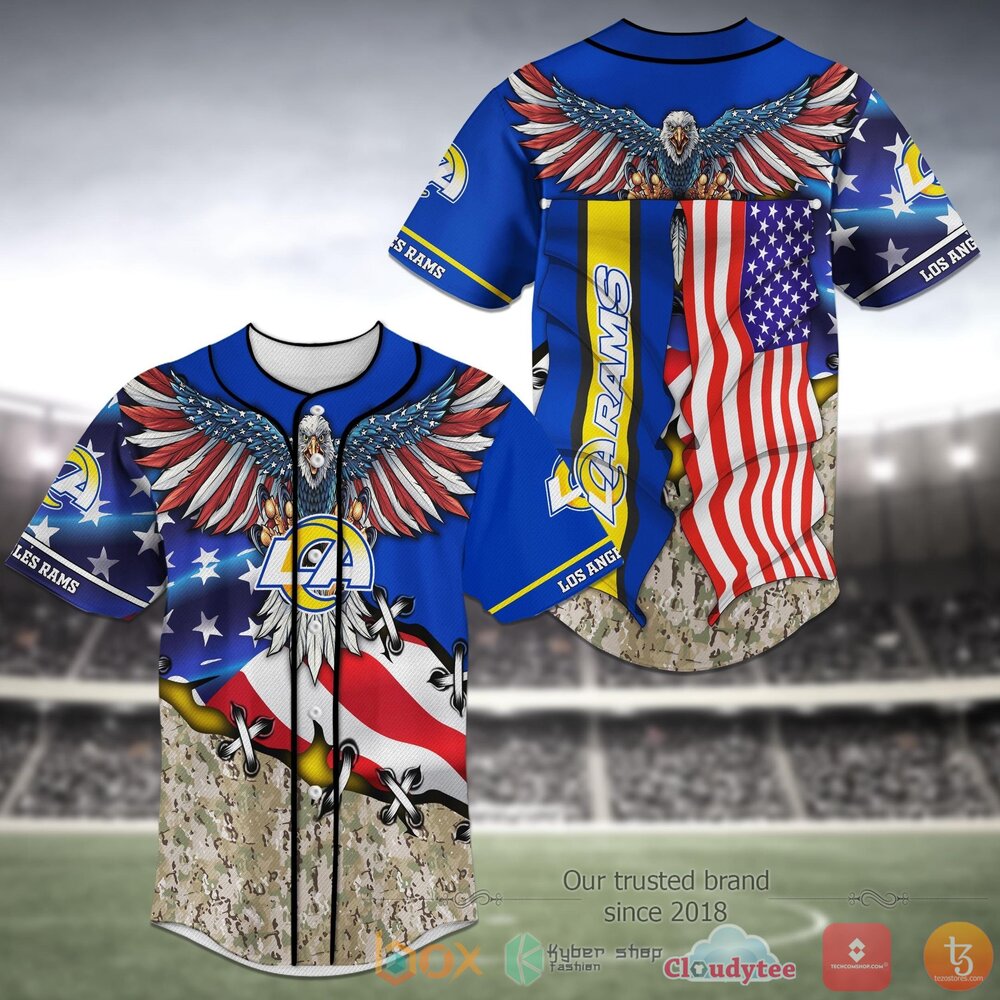 NEW Los Angeles Rams National Football League Baseball Jersey Shirt 2 Los Angeles Rams NFL Baseball Jersey Shirt
