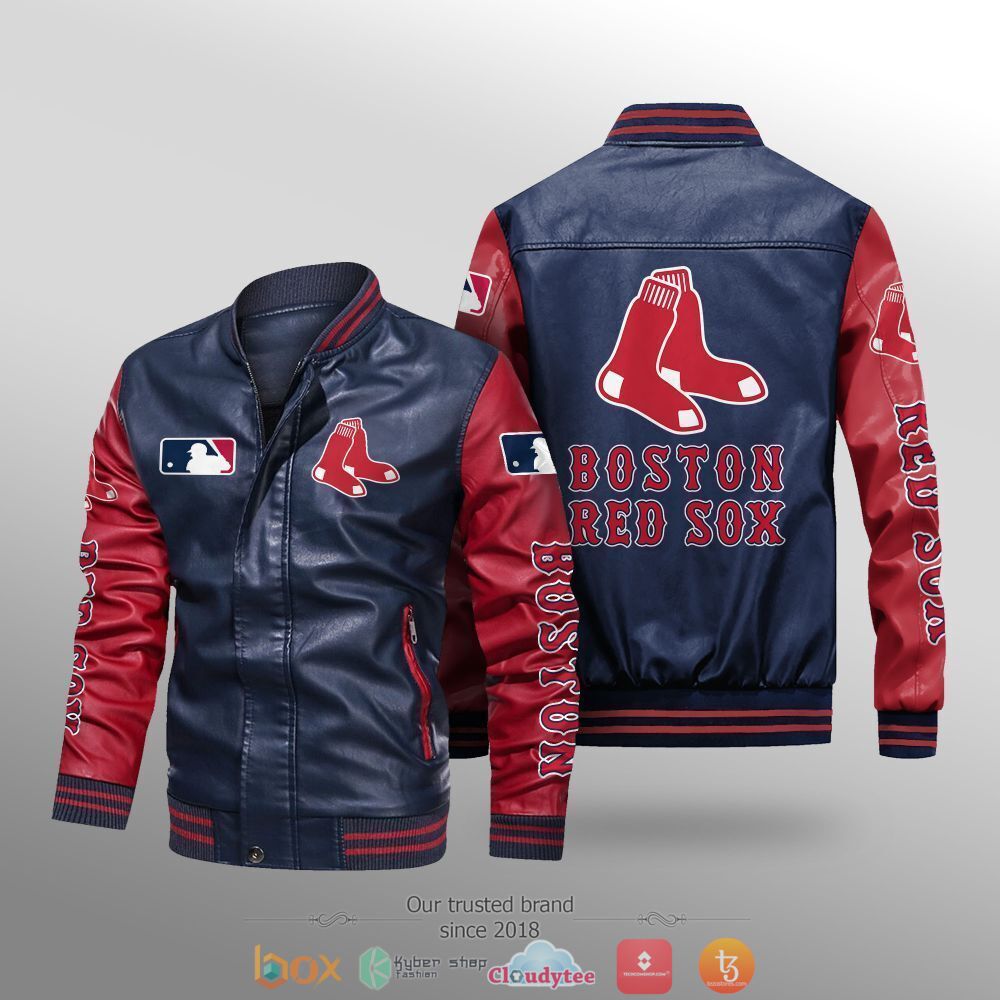 MLB Boston Red Sox Leather bomber jacket 1