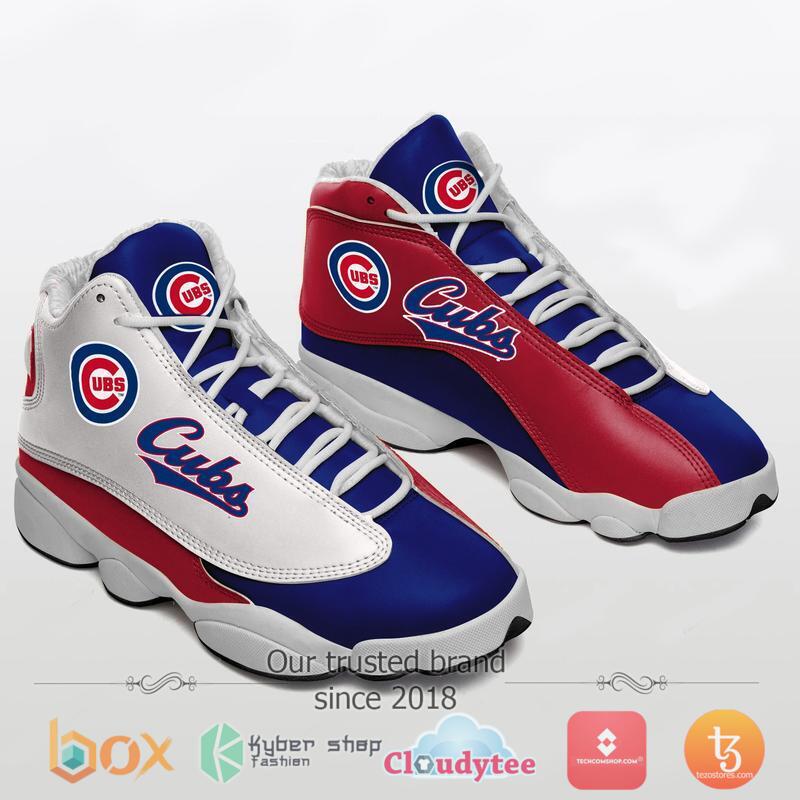 MLB Chicago Cubs Team Air Jordan 13 Shoes 2 MLB Chicago Cubs Team Air Jordan 13 Shoes 1