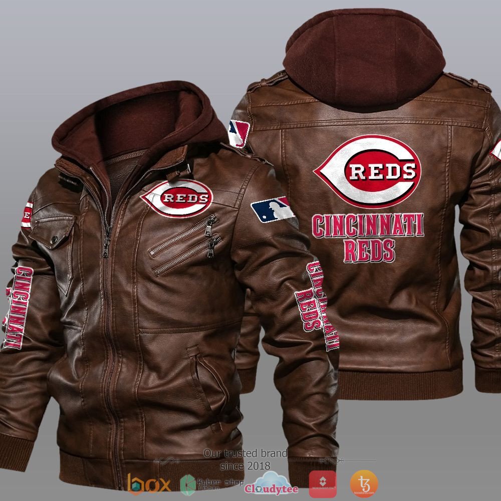 Cincinnati Reds MLB Leather jacket 2 MLB Cincinnati Reds Leather jacket 1