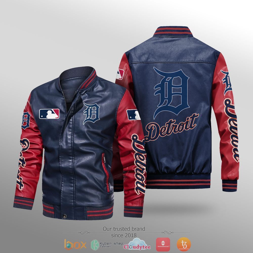 MLB Detroit Tigers Leather bomber jacket 1