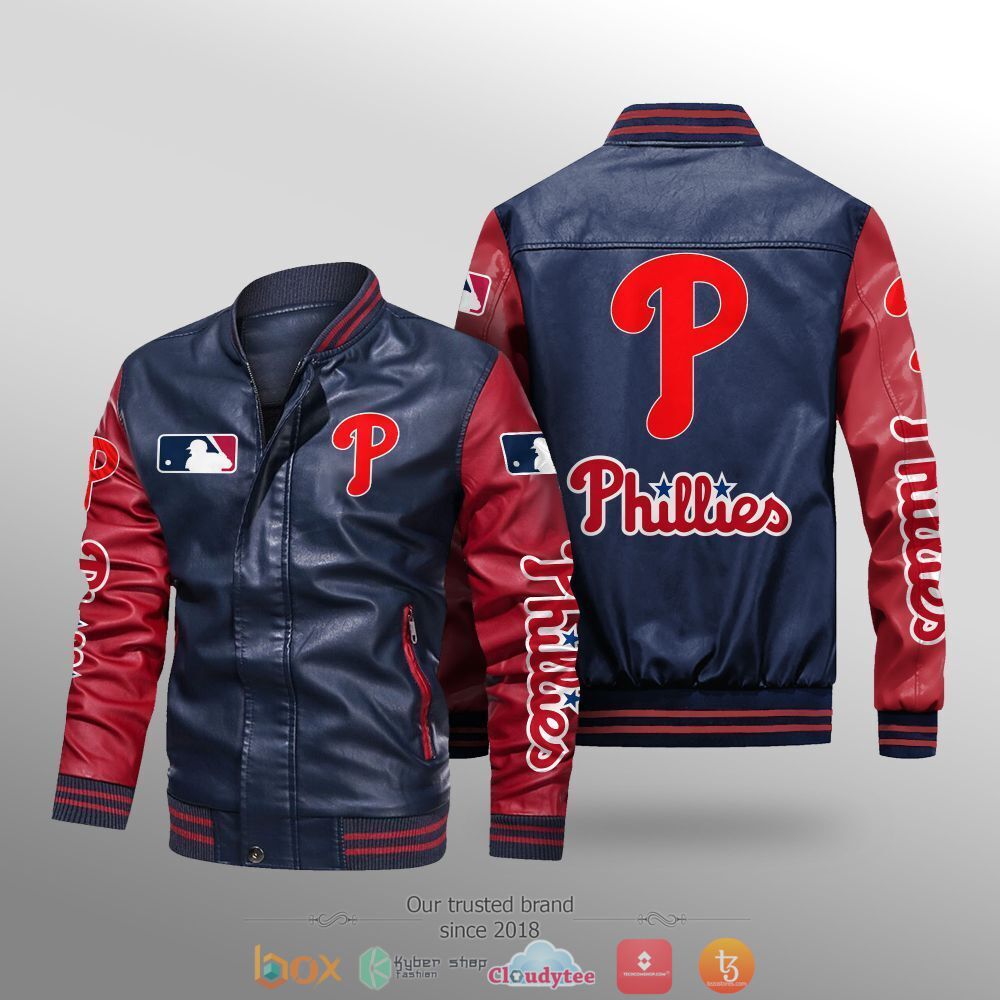 MLB Philadelphia Phillies Leather bomber jacket 1
