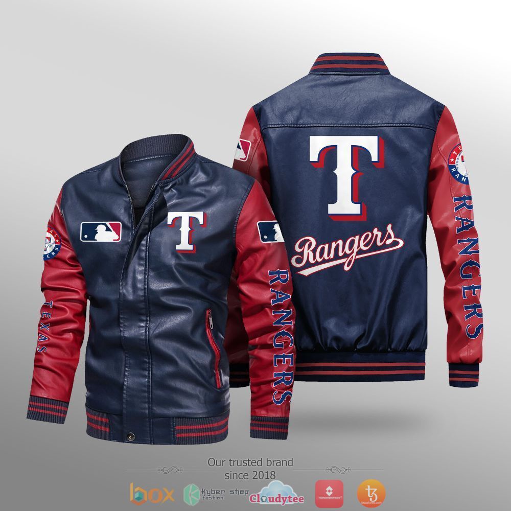 MLB Texas Rangers Leather bomber jacket 1