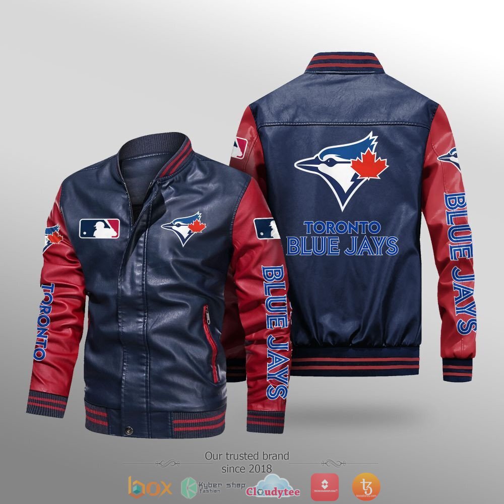 MLB Toronto Blue Jays Leather bomber jacket 1