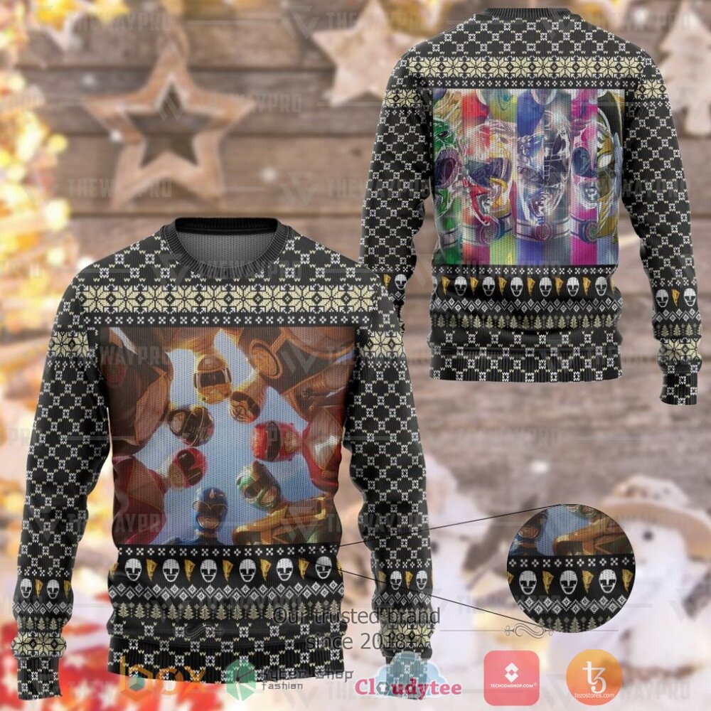 NEW MMPR Straight Outta Angel Grove Merry Christmas Sweater 32 MMPR Straight Outta Angel Grove Ugly Christmas Sweater