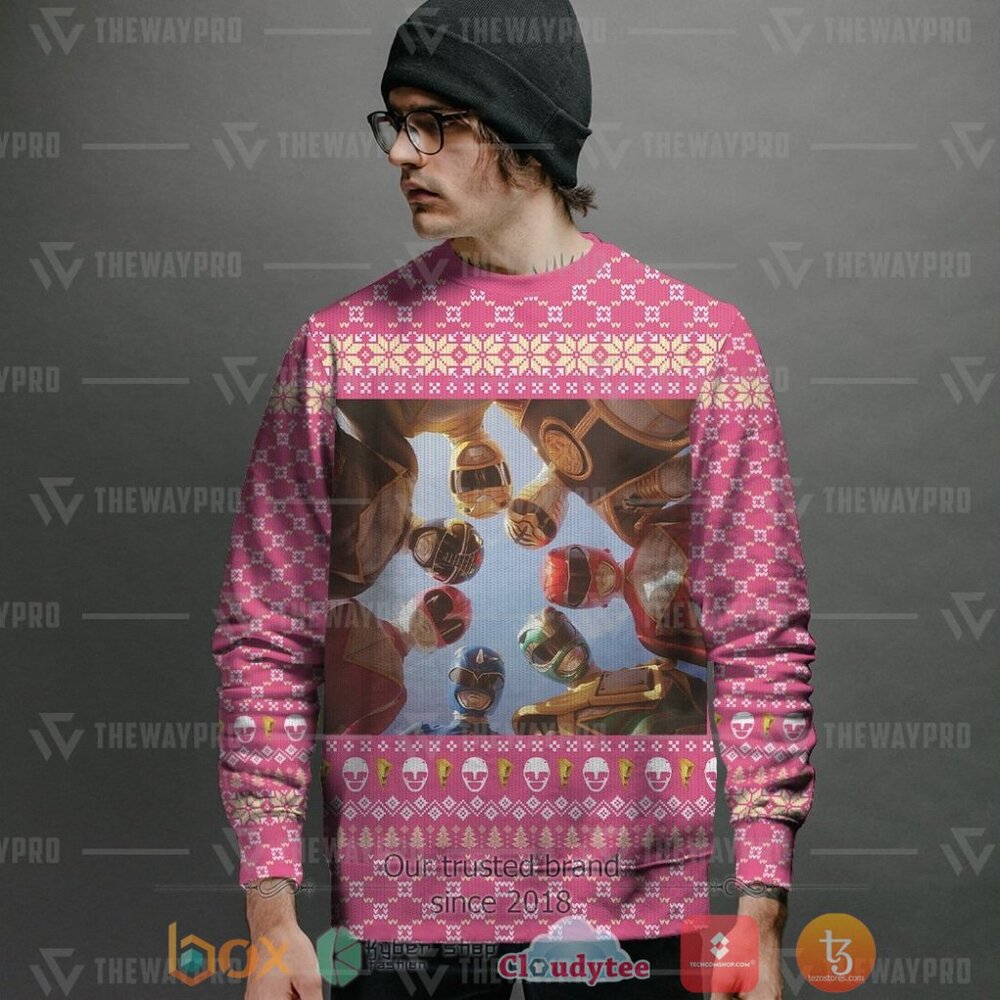 NEW MMPR Straight Outta Angel Grove Merry Christmas Sweater 13 MMPR Straight Outta Angel Grove Ugly Christmas Sweater 1 2 3 4 5 6 7 8 9 10 11 12