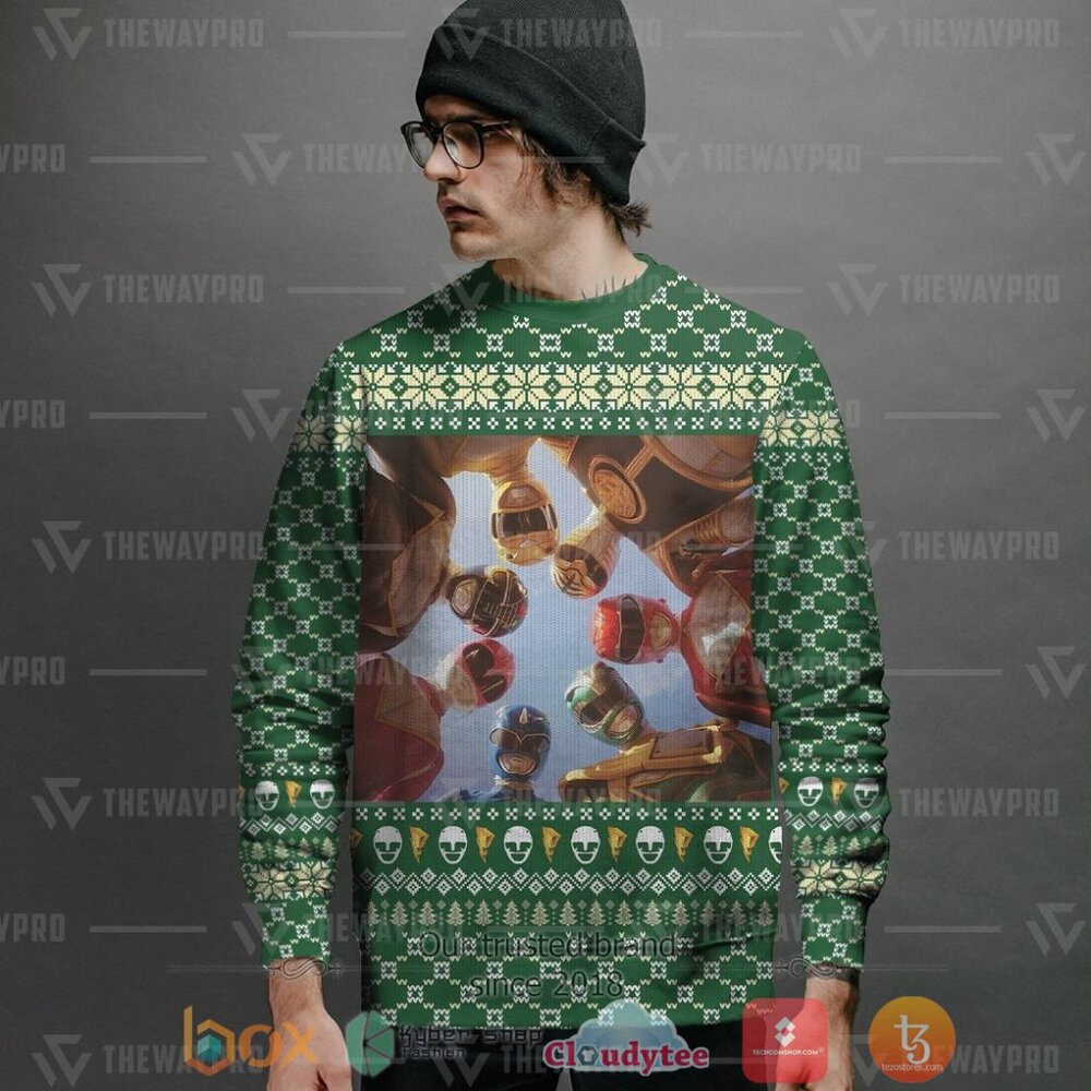 NEW MMPR Straight Outta Angel Grove Merry Christmas Sweater 15 MMPR Straight Outta Angel Grove Ugly Christmas Sweater 1 2 3 4 5 6 7 8 9 10 11 12 13 14